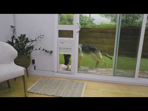 POWER PET ROLL UP Automatic WiFi Patio pet door, Extra Large, Tall
