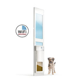 NEW! WiFi Controlled Power Pet Patio Door Pet Operated, Smart Phone Controlled Easily Installs in Most Patio Door Frames